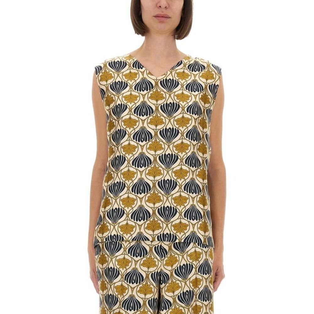 S MAX MARA Relaxed Fit Cotton Jersey T-Shirt Women YELLOW T-Shirts & Tops